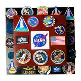 Kit Nasa,transbordador, Alpha, Bandera Usa. Parches Bordados