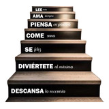 Kit De 11 Frases Motivacionales Para Escalera 60x20cm