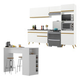 Armário Cozinha Compacta Com Mesa Veneza Multimóveis Mp2210