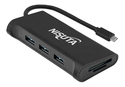 Adaptador Usb C A Hub 3 Puertos Usb 3.0 + Lector De Memorias