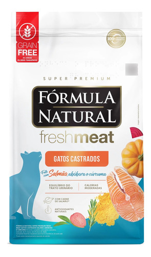 Fórmula Natural Fresh Meat Salmão Para Gatos Castrados 1kg