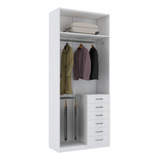 Módulo Closet 240x45x100 6 Gavetas E Cabideiro Duplo M482.b