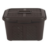 Caja Organizadora Tapa Y Broches 6 Lts Rattan Set X 4  