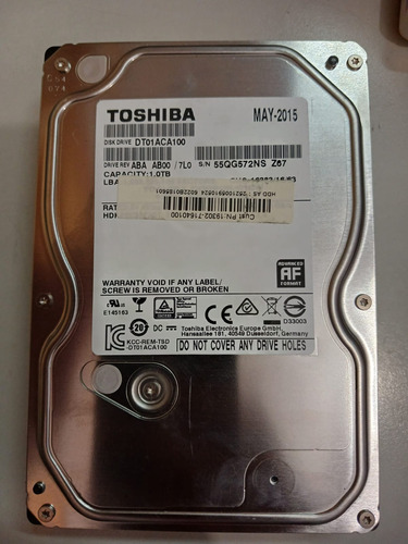 Disco Duro 3.5 Pc 1tb - Marca Toshiba