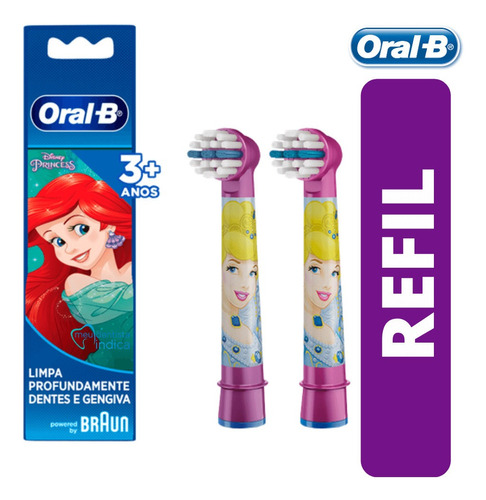 Refil Escova Elétrica Infantil Oral-b Princesas (2un)