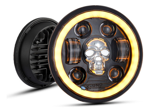 5.75 Faros Led Para Forma De Calavera Redondo Jeep/moto 