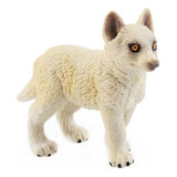 Simulación De Un Cachorro De Lobo Blanco Modelo De Lobo Rugi