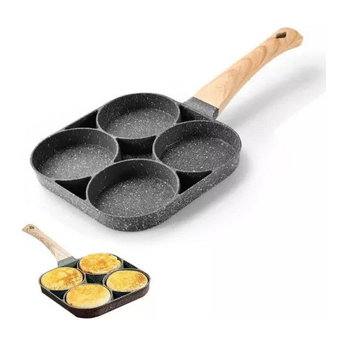 Sarten 4 Puesto Mini Cocina Huevos Pancakes Multifunción