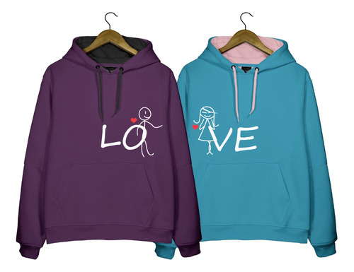 Busos Buzo Hoodie Parejas Enamorados Espacio Amor Espacial