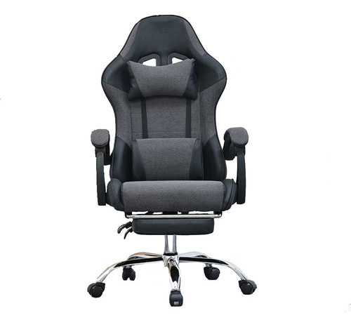 Silla Gamer Escritorio Ergonomica Y Reclinable Color Negro 