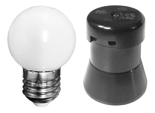 Portalámpara Guirnalda Exterior Gota Led 1w Opal Luz Cálida