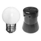 Portalámpara Guirnalda Exterior Gota Led 1w Opal Luz Cálida