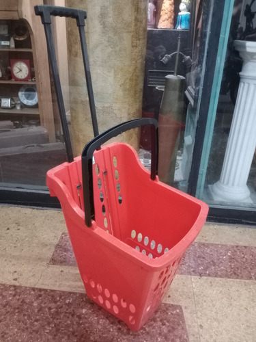 Carrito Para Compras Supermercado, Plástico,ruedas,apilable