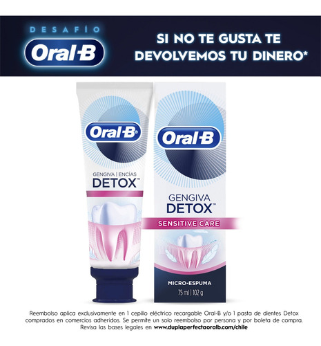 Pasta Dental Con Flúor Oral-b Detox Sensitive Care 75ml