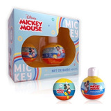 Set De Baño Infantil Mickey Jabon + Bomba De Baño