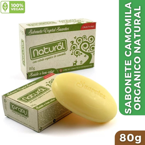 Sabonete Suavetex Organico Natural - Camomila 80gr