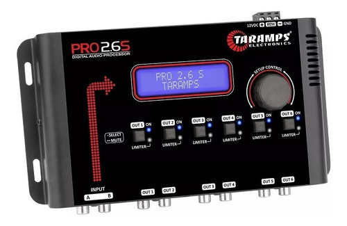 Processador Audio Taramps Pro 2.6s 6 Saída Digital Mesa Som