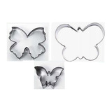 Set X 3 Cortantes Mariposa Mariposita Cookie Galleta 