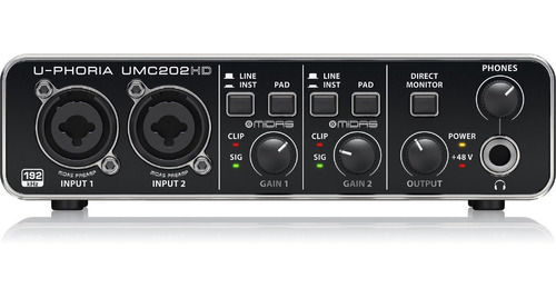 Interface De Audio Behringer Umc202hd U-phoria Usb 2canales