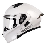 Casco Roda Rush Blanco Logo Gris Abatible Svs