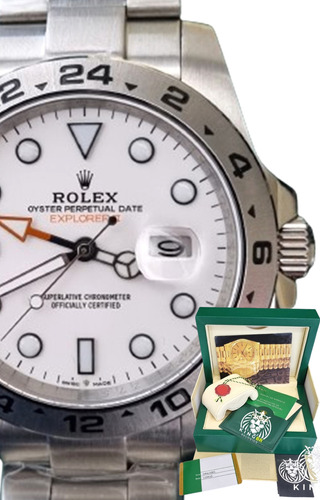 Relogio Rolex Explorer 2 Branco Safira Base Eta 2840 /caixa 