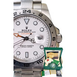 Relogio Rolex Explorer 2 Branco Safira Base Eta 2840 /caixa 