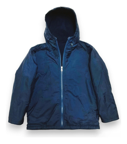 Campera Colegial Reversible  Rompeviento Y Polar T10-12