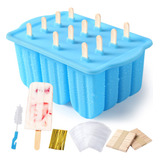 Moldes Para Paletas De Silicona Sin Bpa, 12 Bandejas De Pale