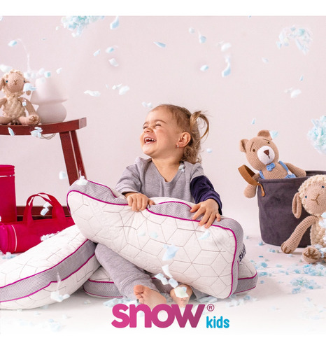 Travesseiro Snow® Kids - I Wanna Sleep Cor Branco