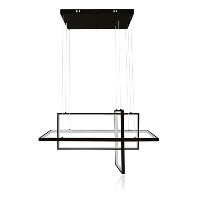 Lampara Led Colgante De Techo 3 Tonos De Luz Jwj Negro