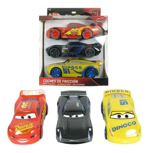 Juguete Niños Set 2 Vehiculos Cars Friccion T363455 Nuevo