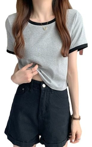 Blusas De Mujer Elegantes Top Moda Casual Manga Corta Dama