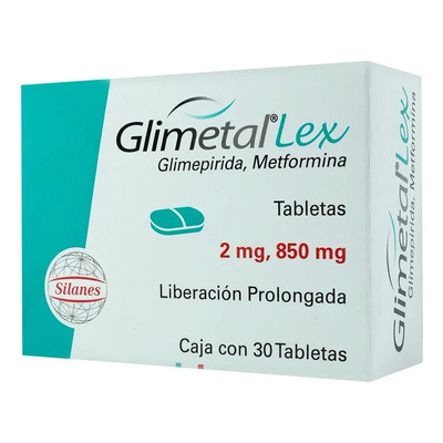 Glimetal Lex Tableta De Liberación Prolongada 2 Mg\u002F850 Mg, 30 Tabletas | Meses sin interés