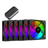 Kit 6 Cooler Fan T-dagger Rgb 120mm + Hub 10 Fan Deepcool