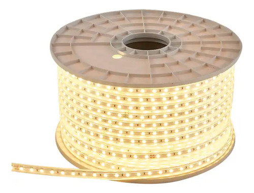 30m Luz Fita Led 5050 Branco-quente Ip65 Alto Brilho 14,4w/m