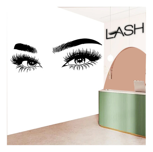 Decorativos Vinilos Lash Ojos Pestañas Calcomanía Belleza