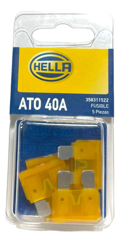 Set 5x Fusible Automotriz Estándar Hella Std Ato Atc 12v 40a