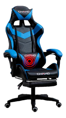 Silla Gamer Ergonómica Reclinable Chaho - Azul