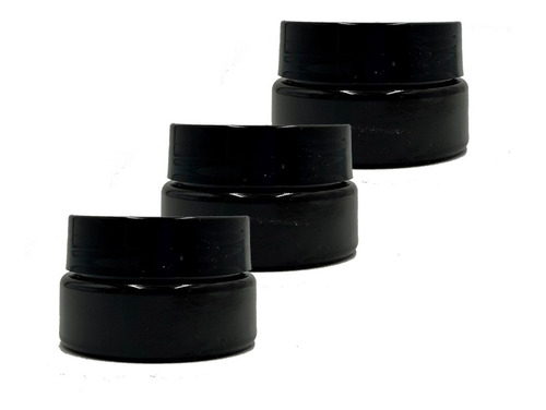 Tarro Plastico Negro Cosmetico 50 Ml Pomadero Crema X 10 Pzs