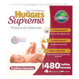 Toallas Húmedas Huggies Supreme Caja 480pzas Aceite Almendra