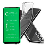 Funda Estuche Transparente + Vidrio Cera Para Samsung S20 Fe