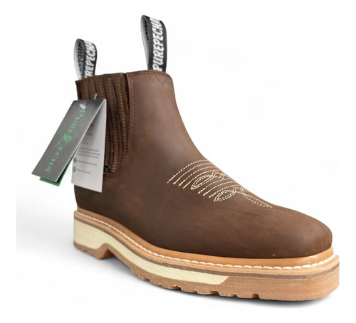 Bota Botin Trabajo 5 Stars Suela Doble Densidad Piel Genuina