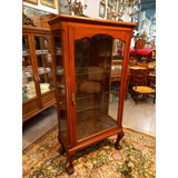 Manyantiques -  Antigua Vitrina Chippendale Roble Maciza