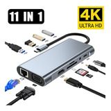 Tipo C Adaptador Usb C A Hdmi Vga, Ethernet Para Macbook Air