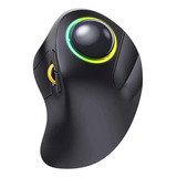 Mouse Ergonómico Inalámbrico Bluetooth Rgb Trackball