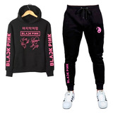 Conjunto Blusa + Calça Moletom Kpop Blackpink Kit Combo