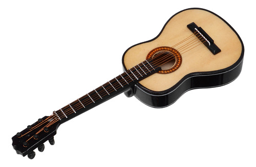 Modelo De Guitarra Clásica De Madera En Miniatura Con Soport