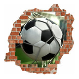 Oferta Vinilos Efecto 3d Pared Rota Balon Futbol - 50cmx50cm