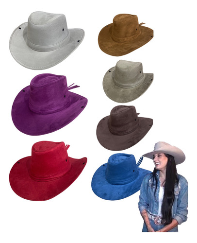 Chapéu Colorido Boiadeira Rodeio Ana Castela Cowboy Feminino