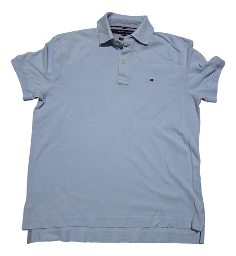 Playera Polo Tommy Hilfiger Chico S Classic Fit Azul Claro